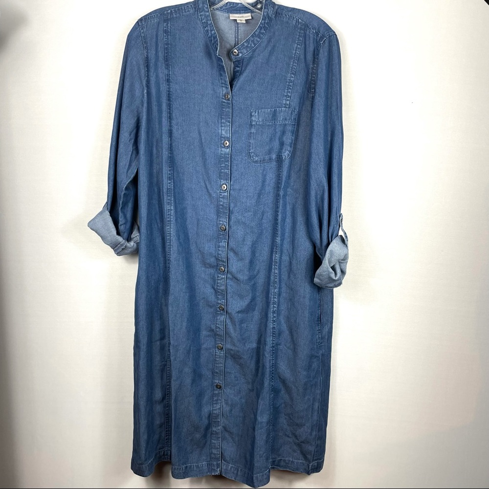 J.Jill long sleeve dress. Pintuck front.